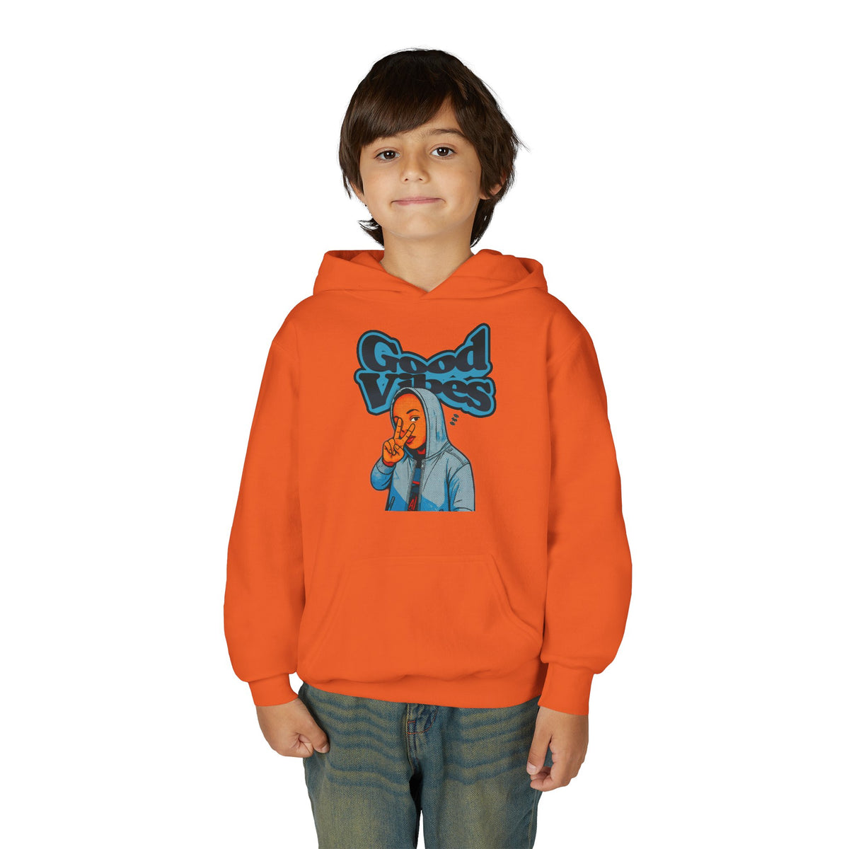 Peace Good Vibes - Kids/Youth Hoodie Gildan 18500B