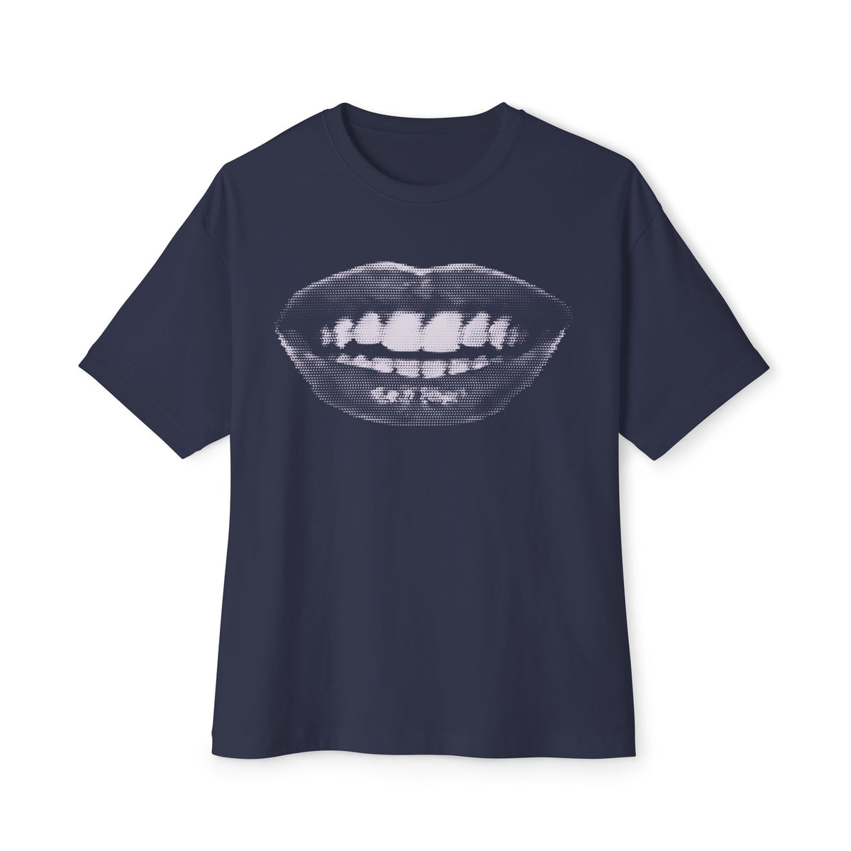 Mouth Glitch Tee – Oversized Box Graphic T-Shirt