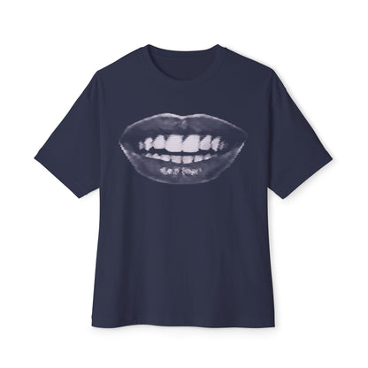 Mouth Glitch Tee – Oversized Box Graphic T-Shirt