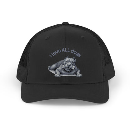 Unisex I love ALL Dogs Snapback Trucker Cap - Embroidered