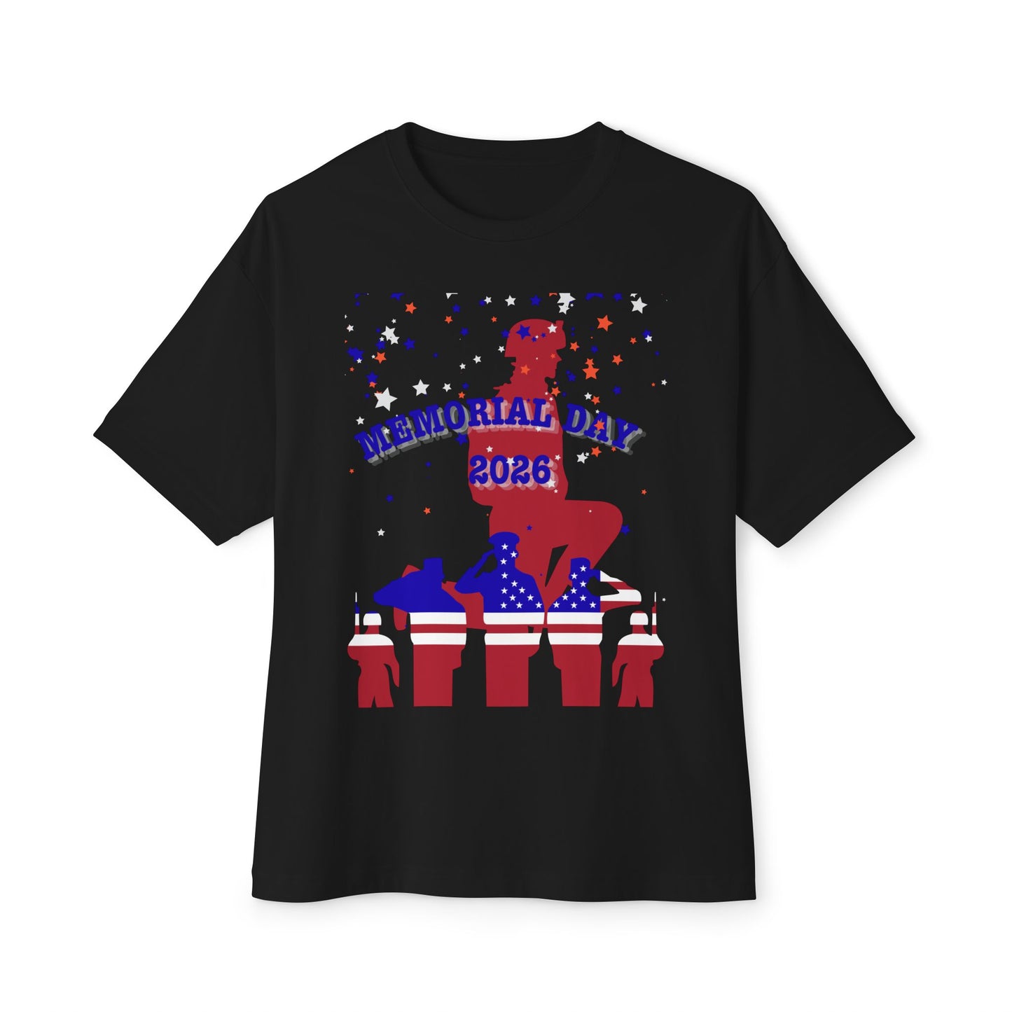 Memorial Day Soldier Tee – Oversized Box Graphic T-Shirt