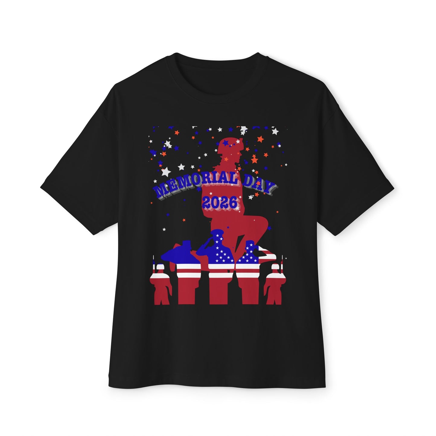 Memorial Day Soldier Tee – Oversized Box Graphic T-Shirt