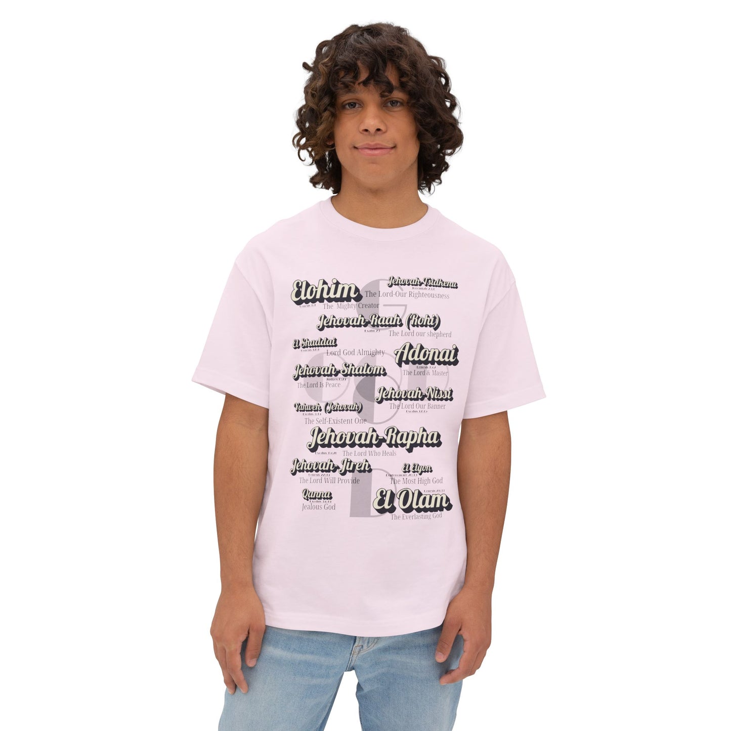 Names of God – Oversized Box Graphic T-Shirt