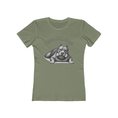 I Love All Dogs Tee - Women’s Boyfriend Fit Celebration T-Shirt