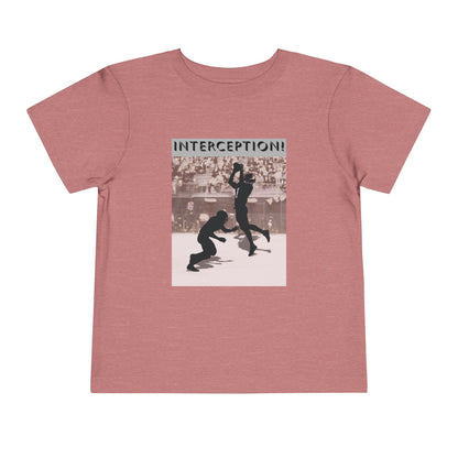 Football Interception Tee — Toddler Graphic T-Shirt