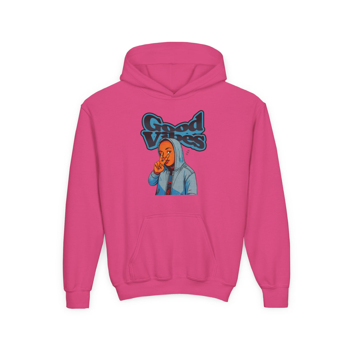 Peace Good Vibes - Kids/Youth Hoodie Gildan 18500B