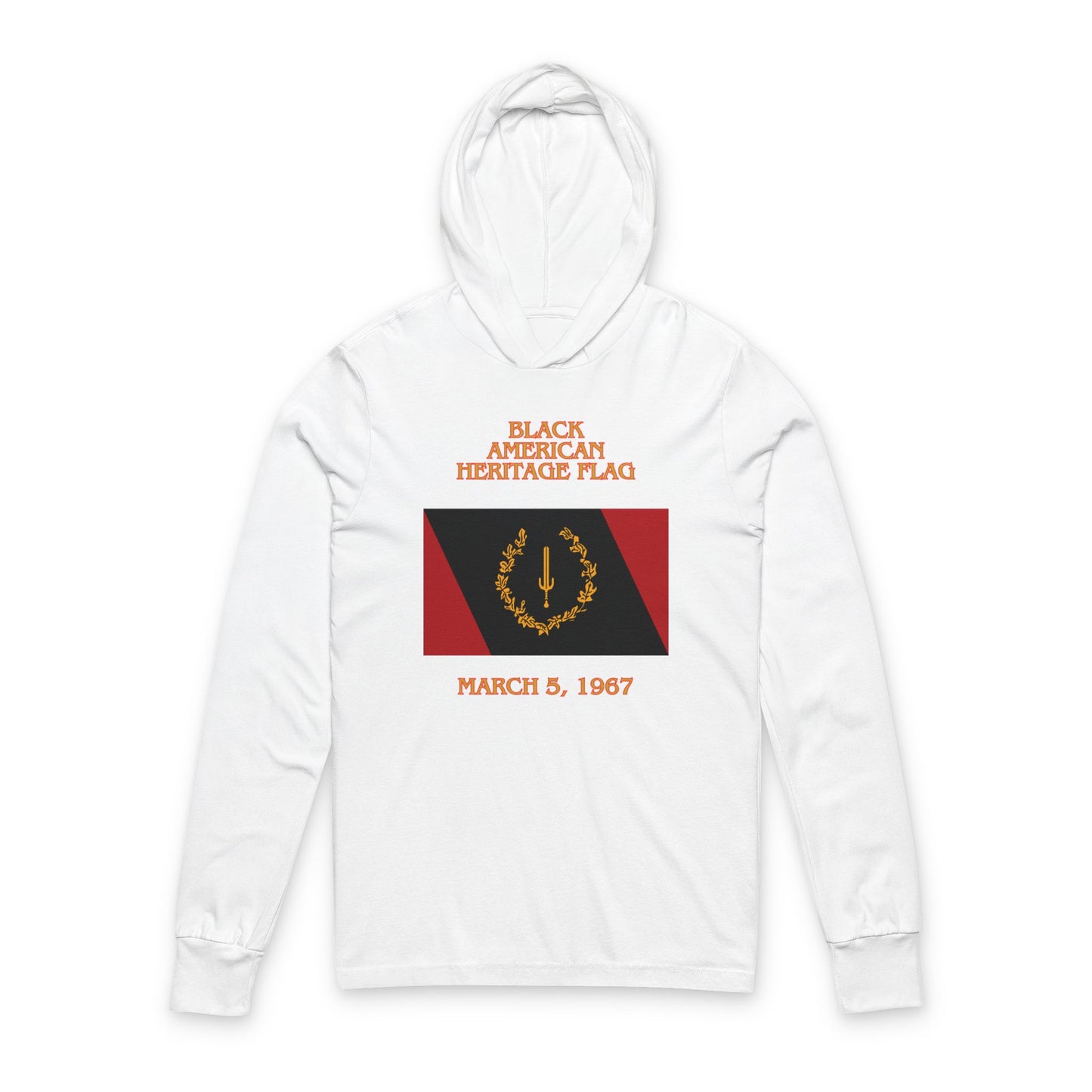 Black American Heritage Flag - Hooded Long Sleeve T-Shirt