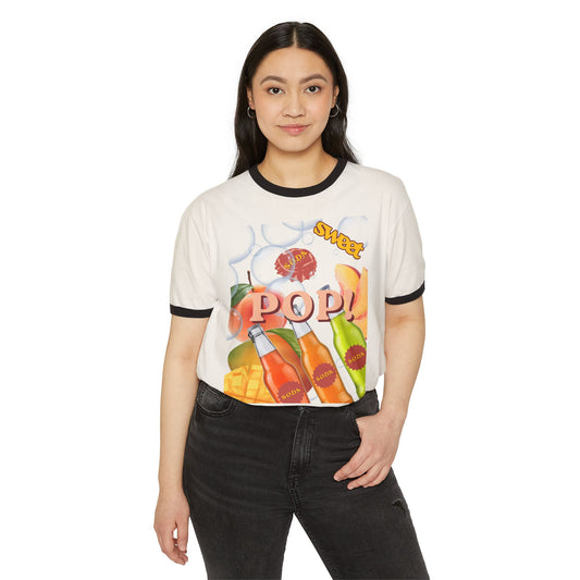 Pop Tee- Graphic Ringer T-Shirt