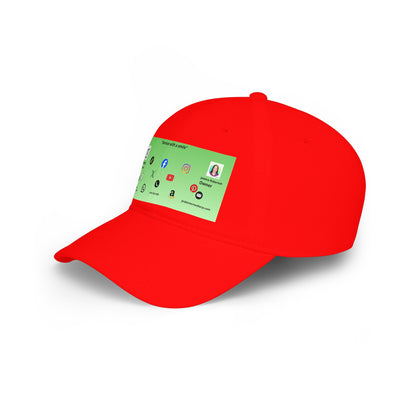 Green Gradient Business Card Hat - Low Profile Baseball Cap (Print)