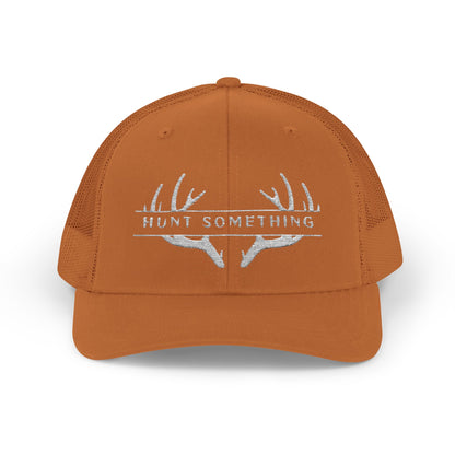 Unisex Hunt Something Deer Snapback Trucker Cap - Embroidered