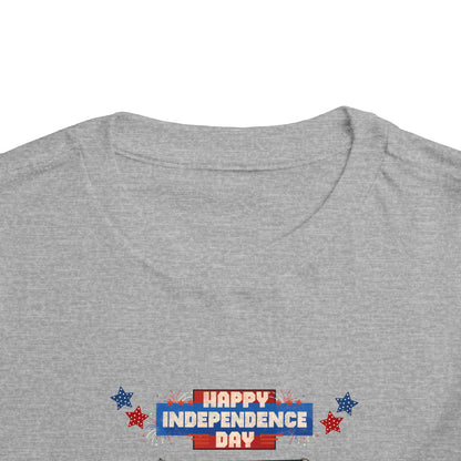 July 4th Flag Holder Tee - Toddler Graphic T-Shirt