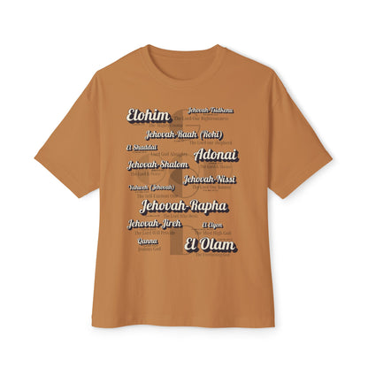 Names of God – Oversized Box Graphic T-Shirt