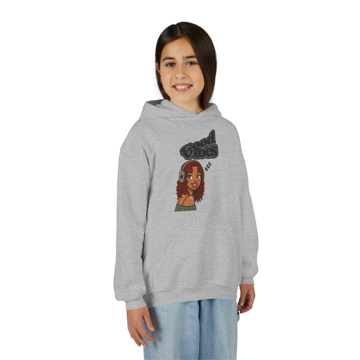Her Cool Vibes - Kids/Youth Hoodie Gildan 18500B
