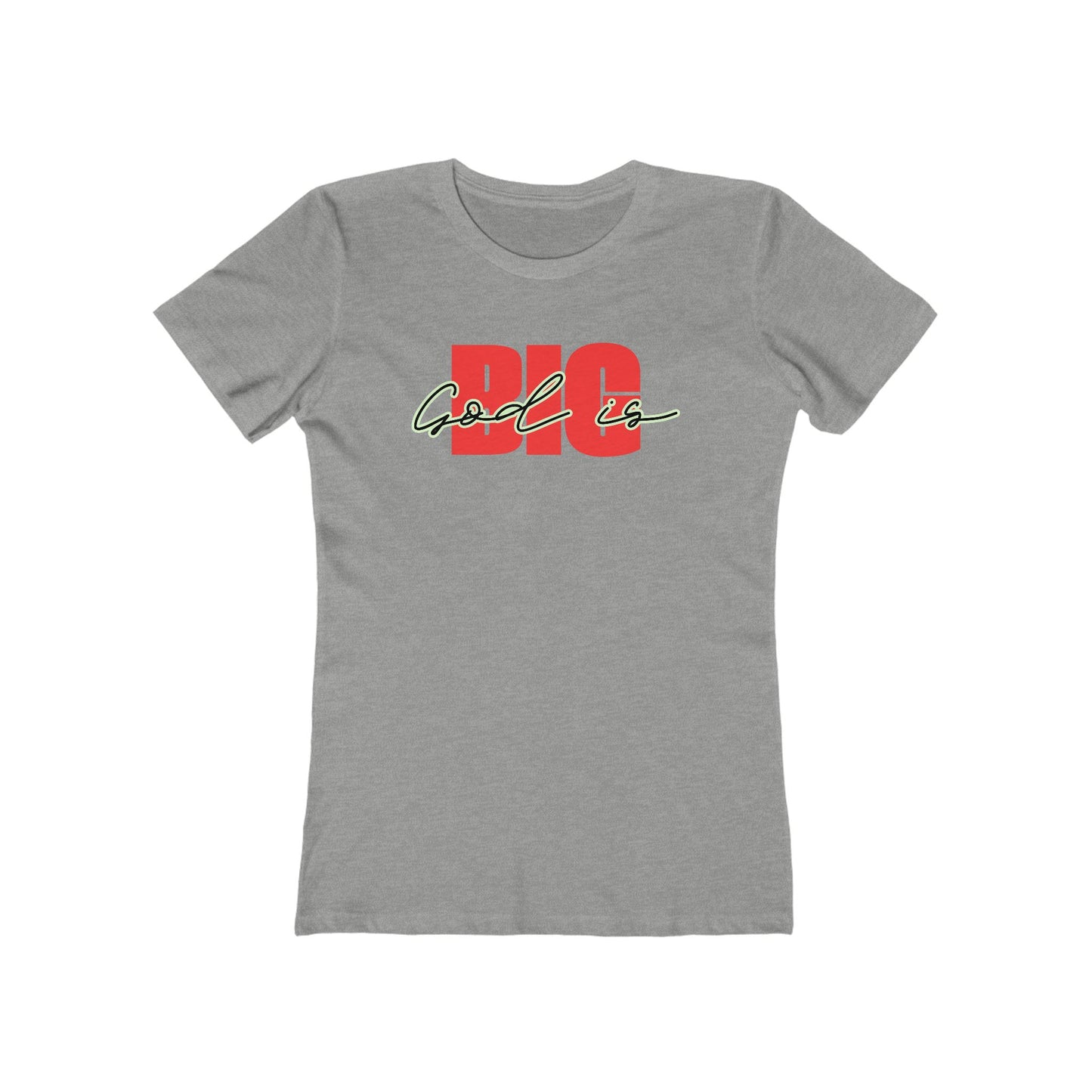 God is Big (Black&Red)Tee - Women’s Boyfriend Fit Celebration T-Shirt