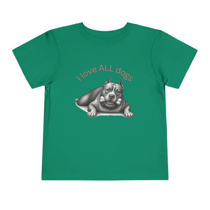 I Love All Dogs Tee - Graphic Toddler T-Shirt