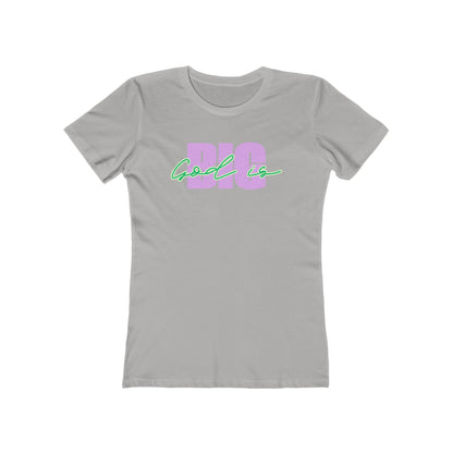 God is BIG (lavender&Green) Tee - Women’s Boyfriend Fit Celebration T-Shirt