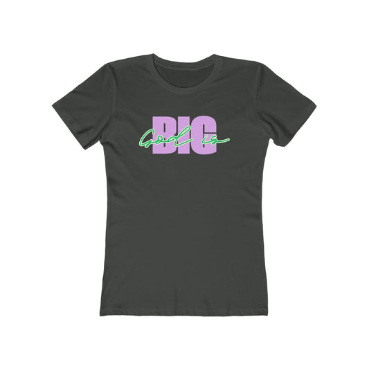 God is BIG (lavender&Green) Tee - Women’s Boyfriend Fit Celebration T-Shirt
