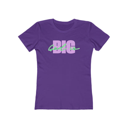 God is BIG (lavender&Green) Tee - Women’s Boyfriend Fit Celebration T-Shirt