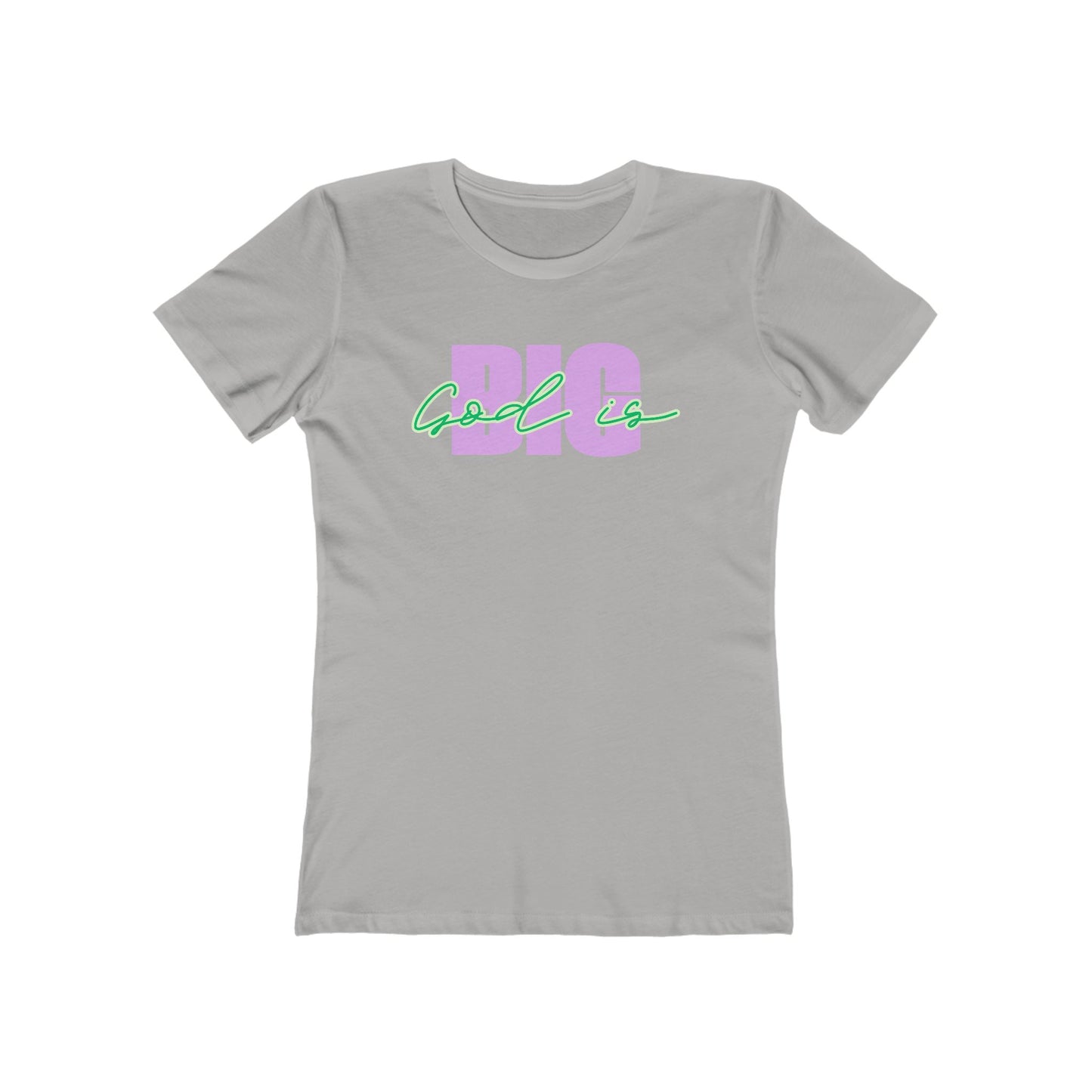 God is BIG (lavender&Green) Tee - Women’s Boyfriend Fit Celebration T-Shirt