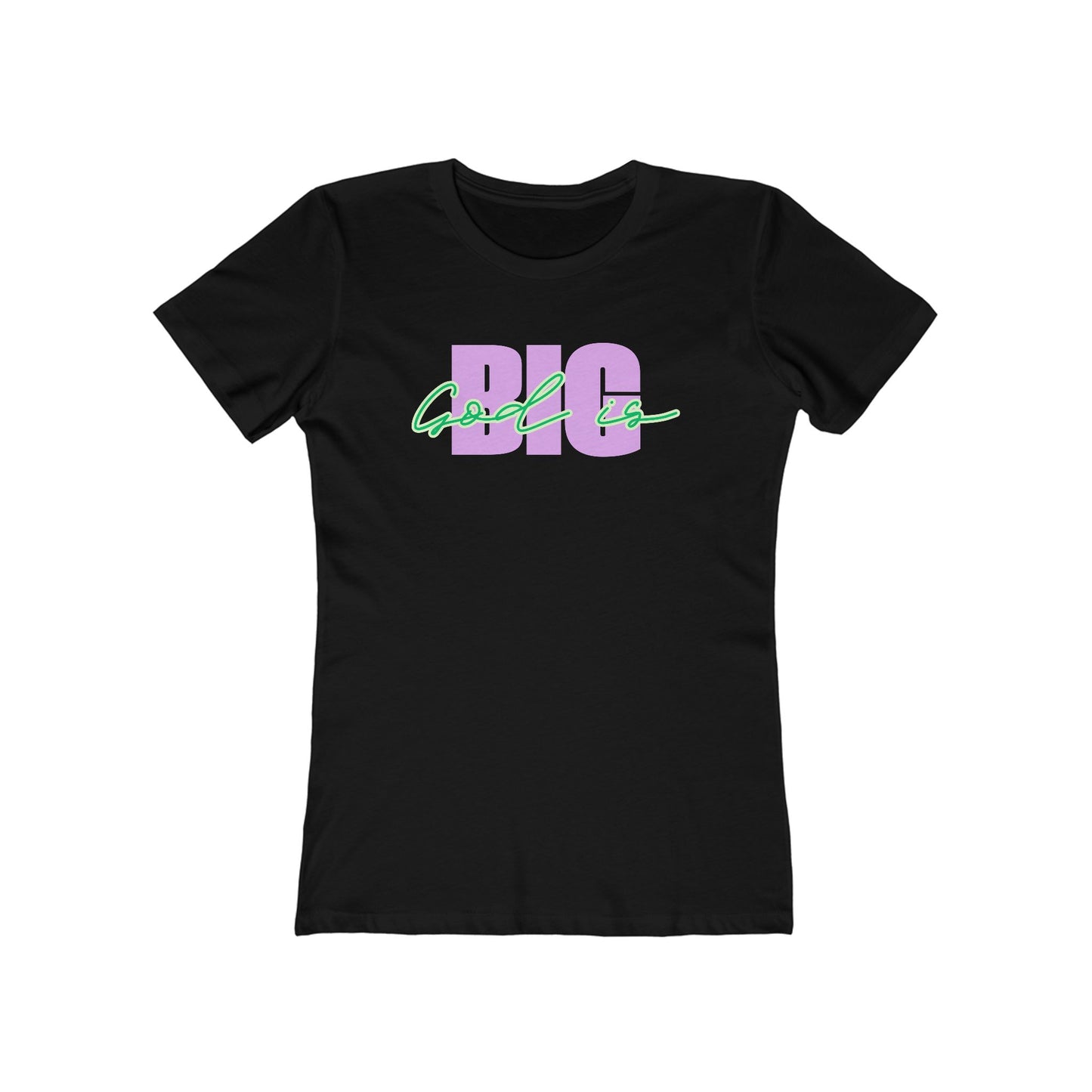 God is BIG (lavender&Green) Tee - Women’s Boyfriend Fit Celebration T-Shirt