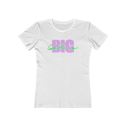 God is BIG (lavender&Green) Tee - Women’s Boyfriend Fit Celebration T-Shirt