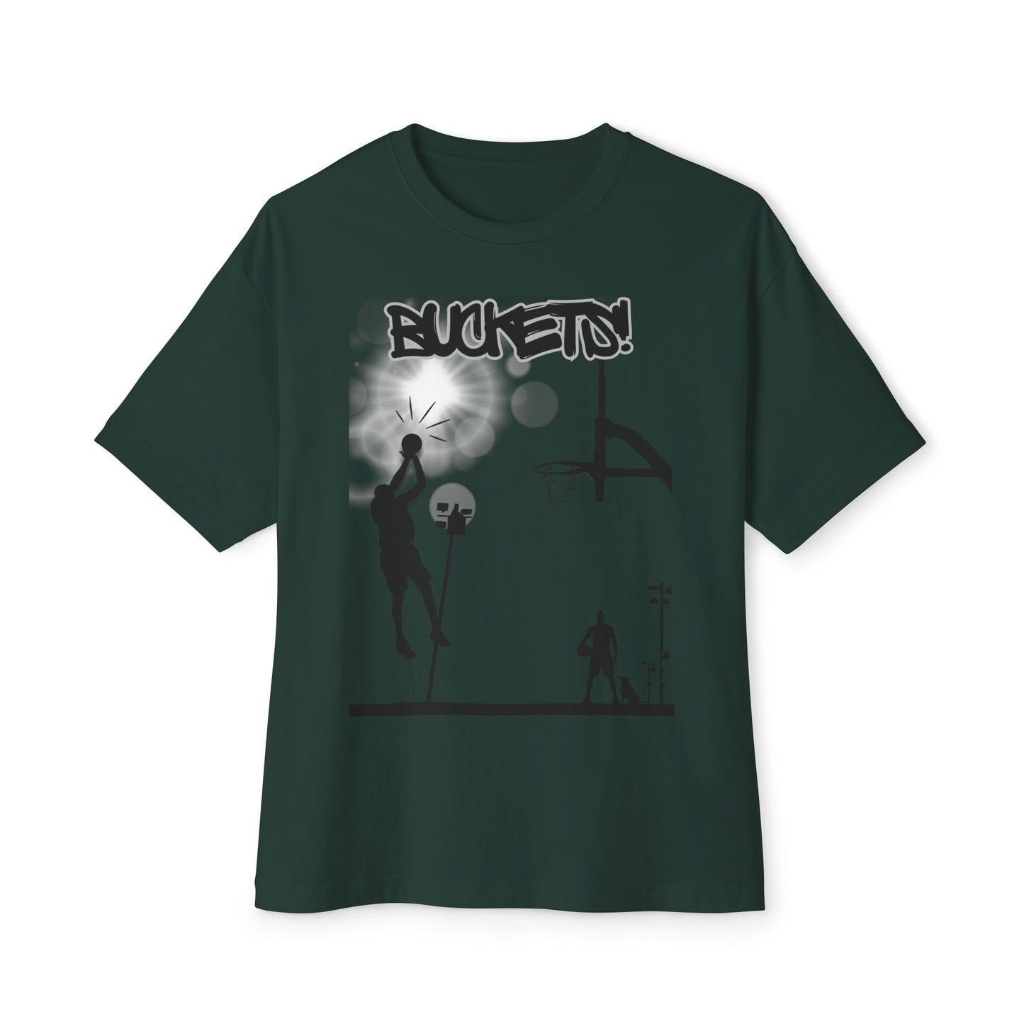 Buckets Basketball Tee – Oversized Box Graphic T-Shirt