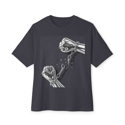 Chrome Chain Break Tee – Oversized Box Graphic T-Shirt