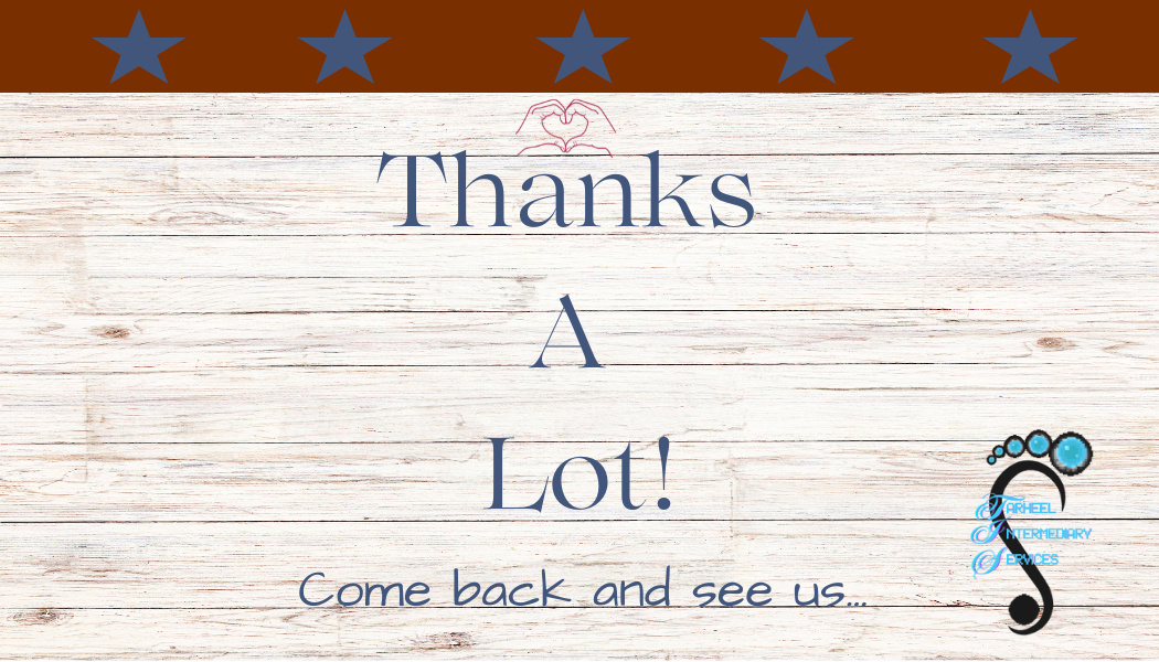 3.5x2" 5 gray stars on light brown wood Business Thank You Cards w/logo