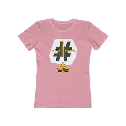 Black White Yellow Lanes Tee - Women’s Boyfriend Fit Celebration T-Shirt