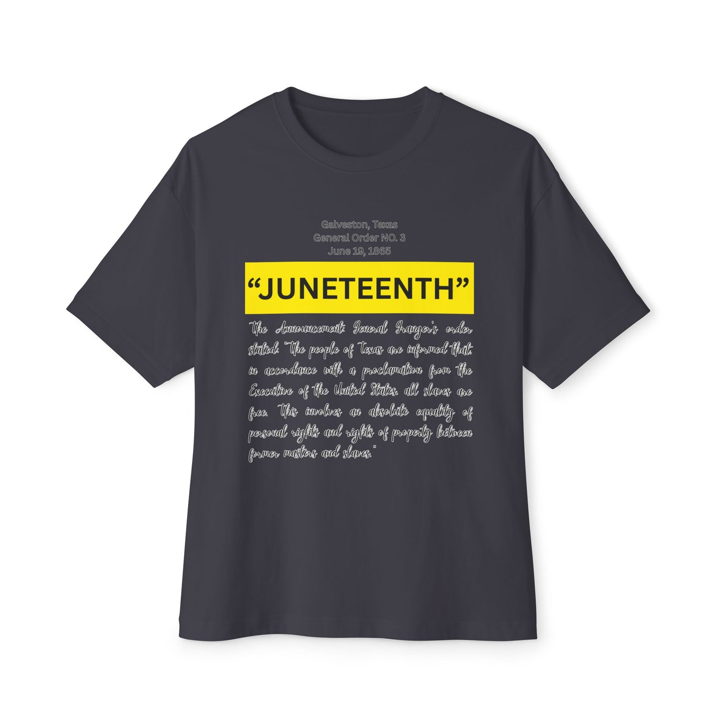 Juneteenth G O 3 Tee – Oversized Box Graphic T-Shirt