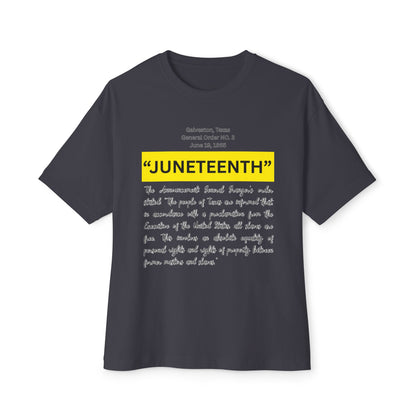 Juneteenth G O 3 Tee – Oversized Box Graphic T-Shirt