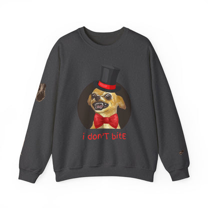 I Don't Bite w/Rips - Graphic Crewneck Sweatshirt