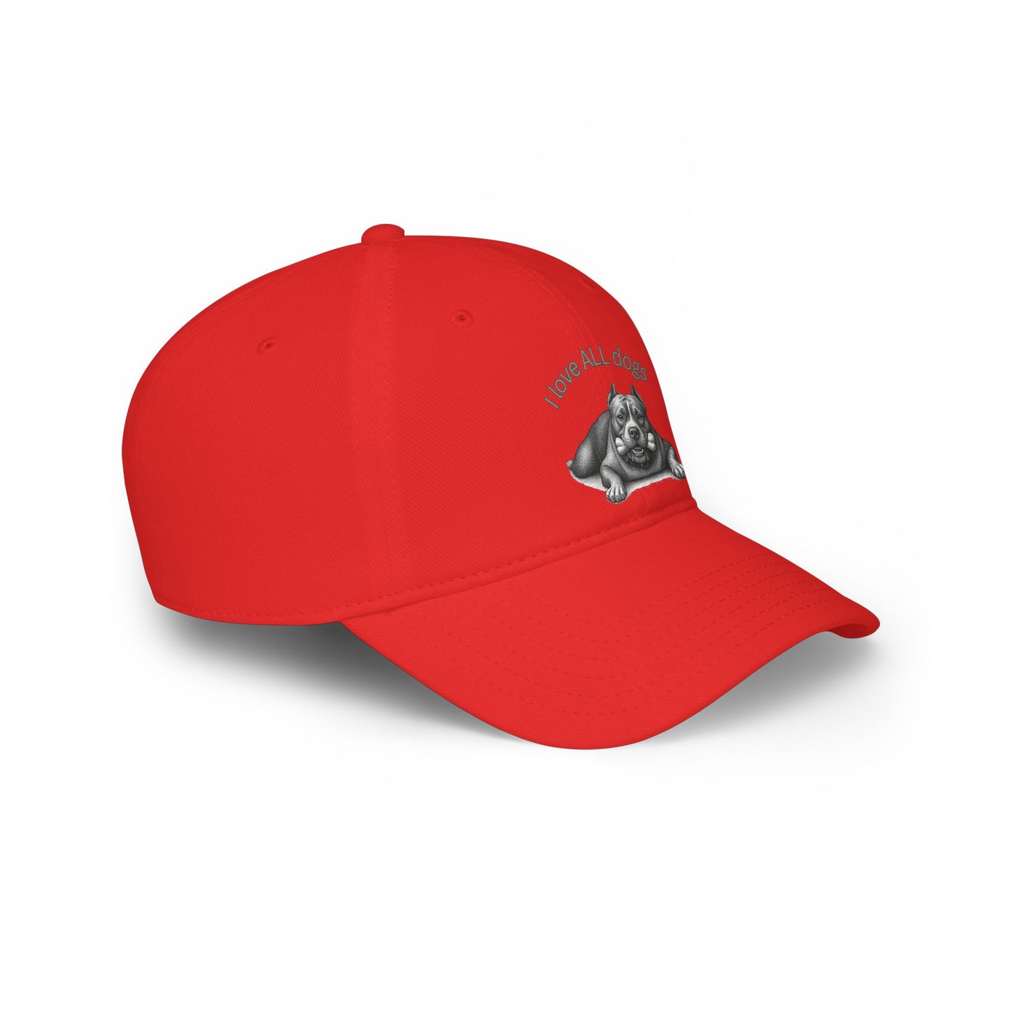 Unisex I love ALL Dogs Low-Profile Baseball Cap - Printed