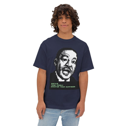 MLK Pixel Tee – Oversized Box Graphic T-Shirt
