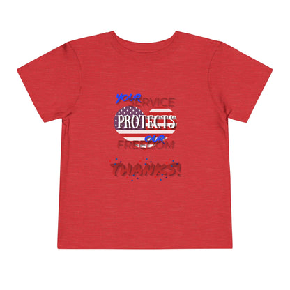 Thanks 4 Service Memorial Day — Toddler Graphic T-Shirt