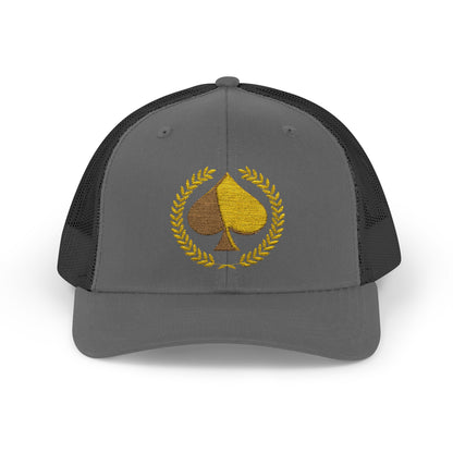 Unisex Gold Ace Snapback Trucker Cap - Embroidered
