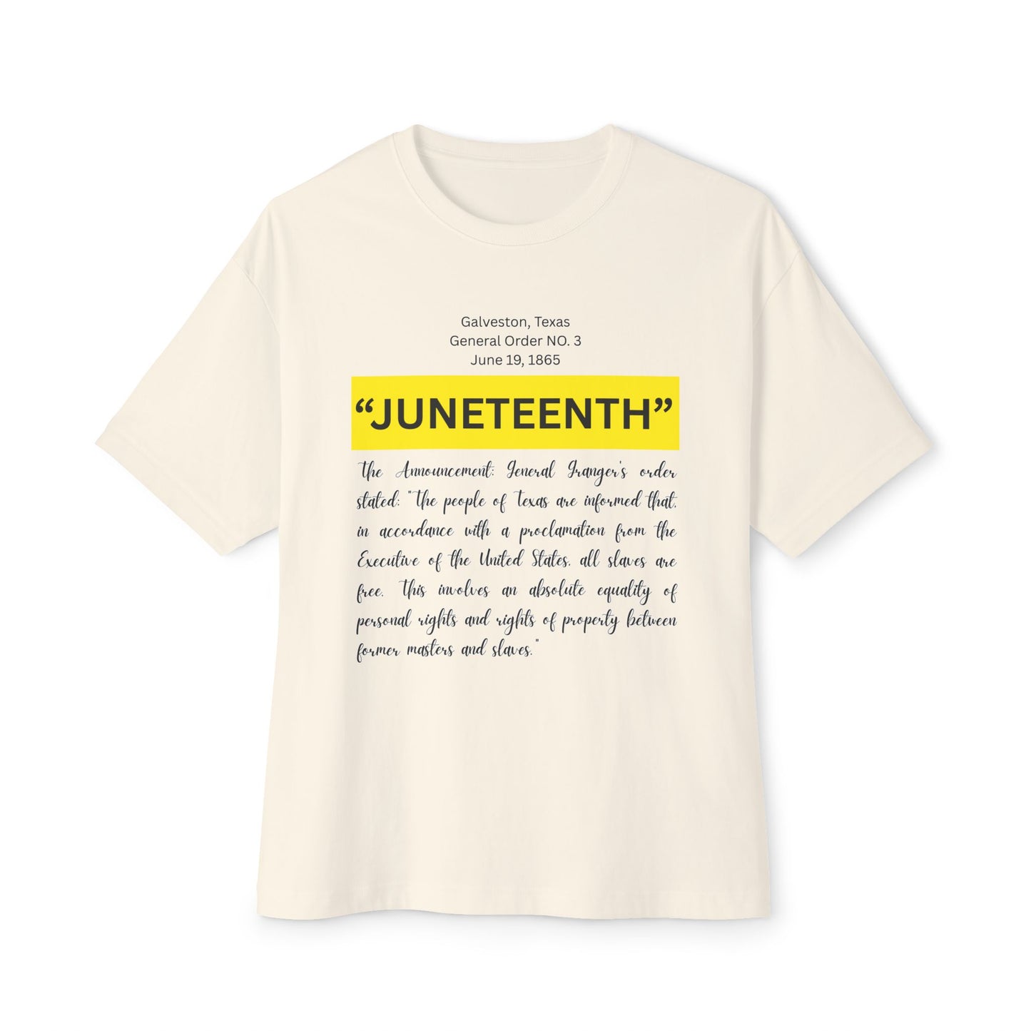 Juneteenth G O 3 Tee – Oversized Box Graphic T-Shirt