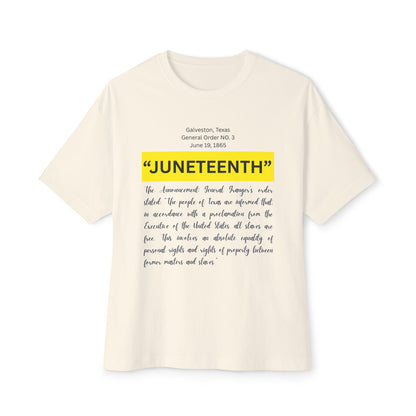 Juneteenth G O 3 Tee – Oversized Box Graphic T-Shirt