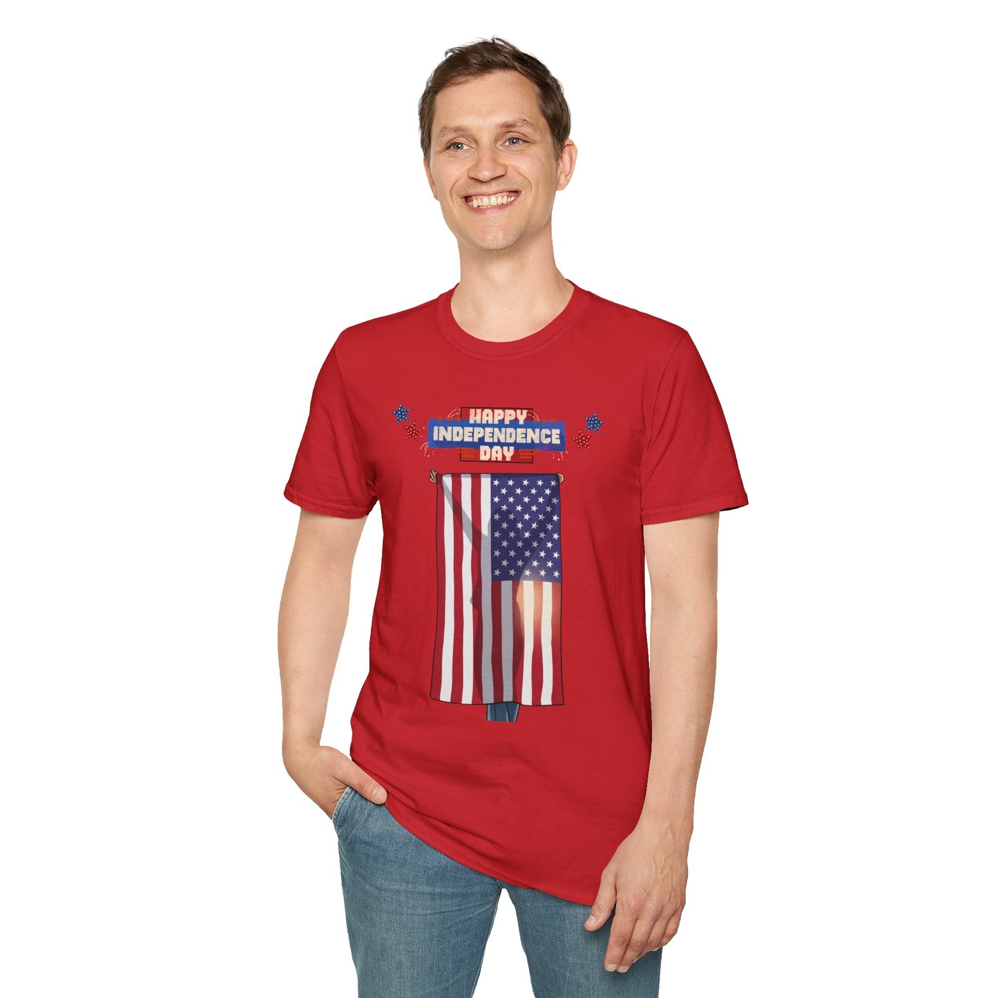 July 4th Flag Holder - Unisex T- Shirt