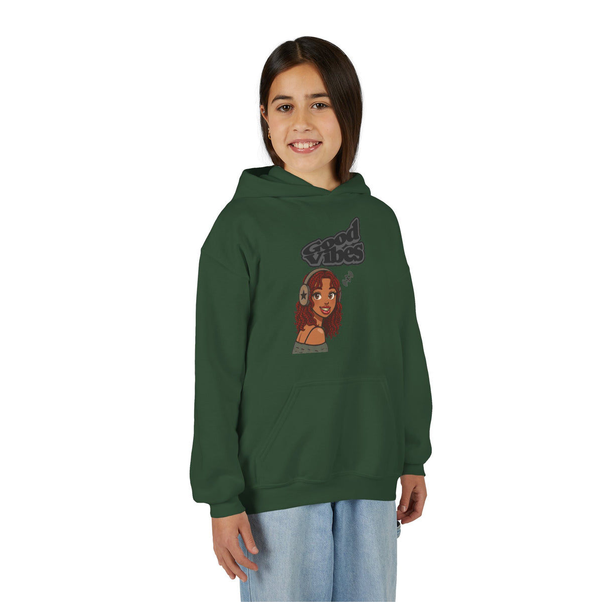 Her Cool Vibes - Kids/Youth Hoodie Gildan 18500B