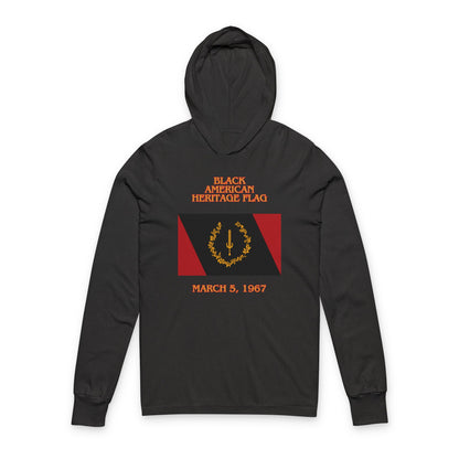 Black American Heritage Flag - Hooded Long Sleeve T-Shirt