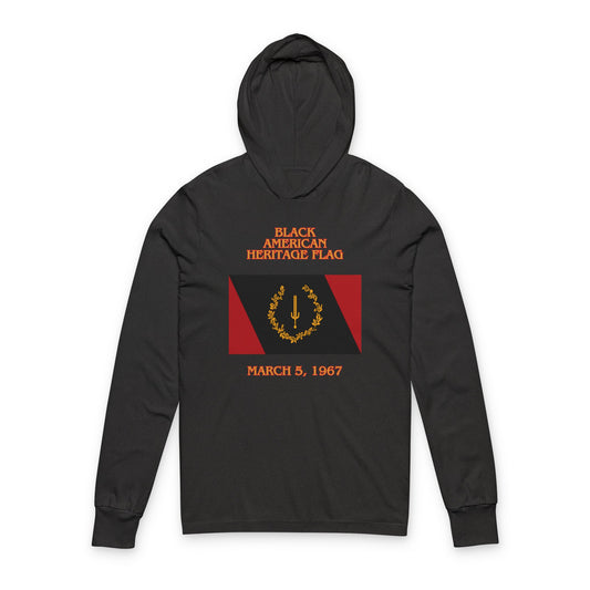 Black American Heritage Flag - Hooded Long Sleeve T-Shirt