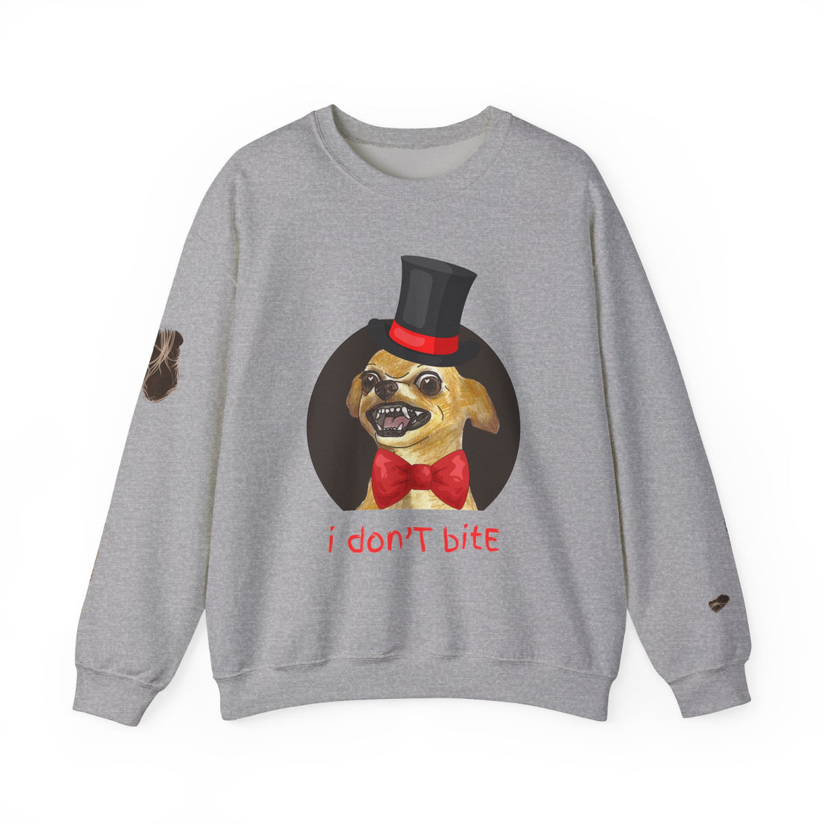 I Don't Bite w/Rips - Graphic Crewneck Sweatshirt