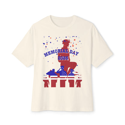 Memorial Day Soldier Tee – Oversized Box Graphic T-Shirt