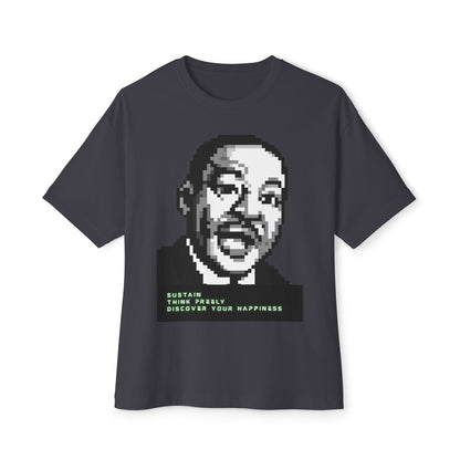 MLK Pixel Tee – Oversized Box Graphic T-Shirt