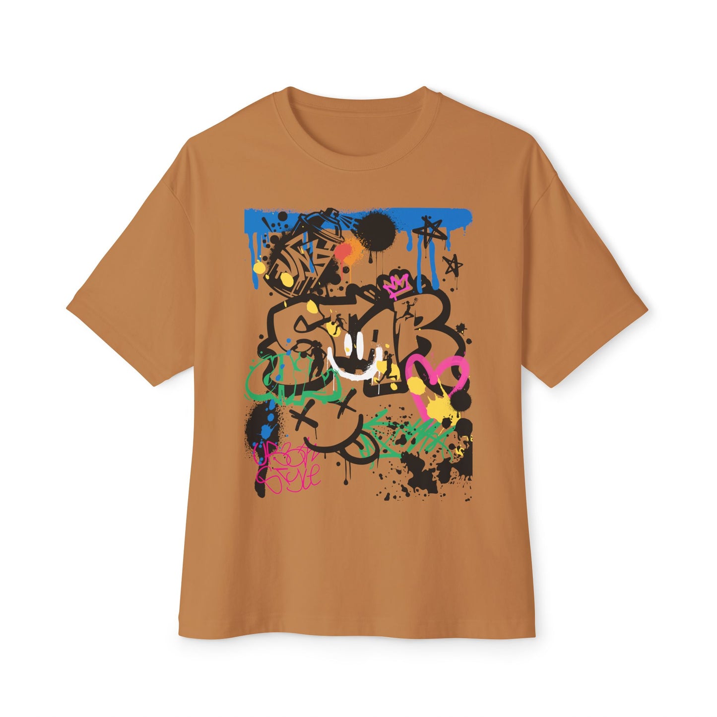 Graffiti Womens B Ball Tee – Oversized Box Graphic T-Shirt