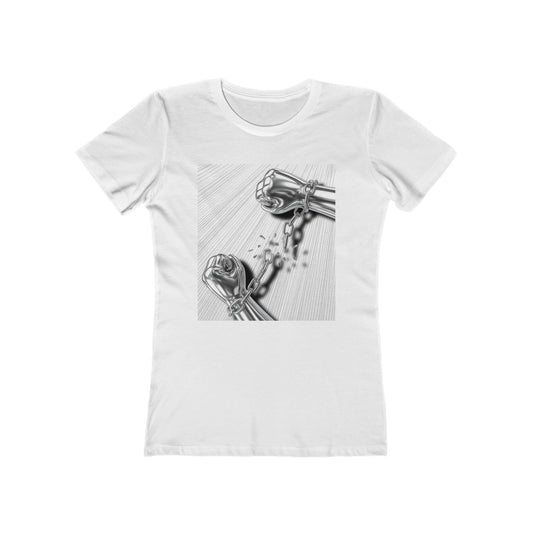 Chrome Chain Break Tee - Women’s Boyfriend Fit Celebration T-Shirt