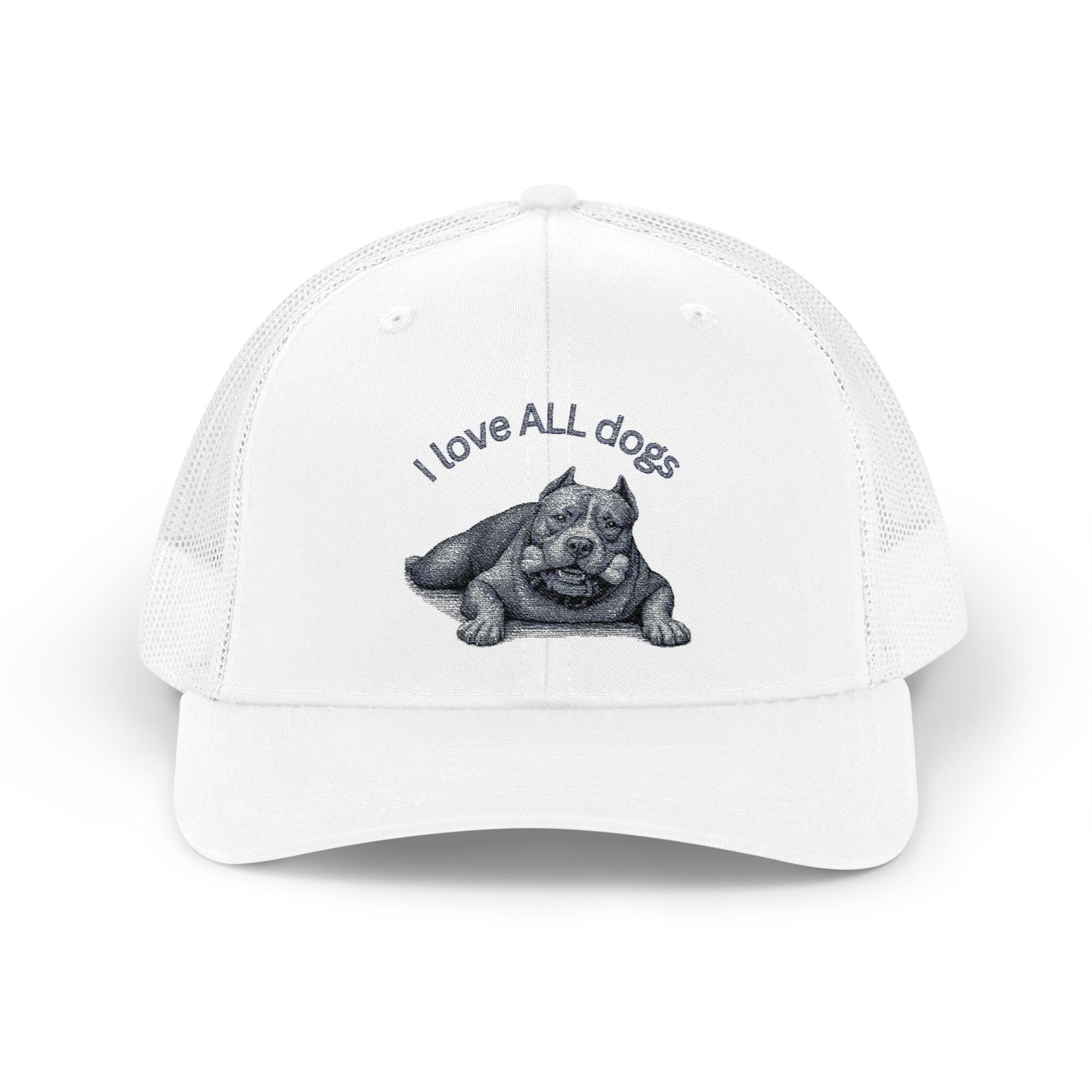 Unisex I love ALL Dogs Snapback Trucker Cap - Embroidered