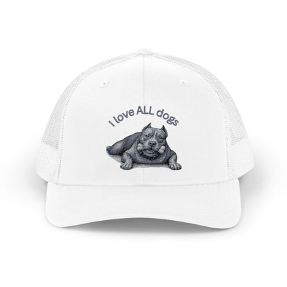 Unisex I love ALL Dogs Snapback Trucker Cap - Embroidered