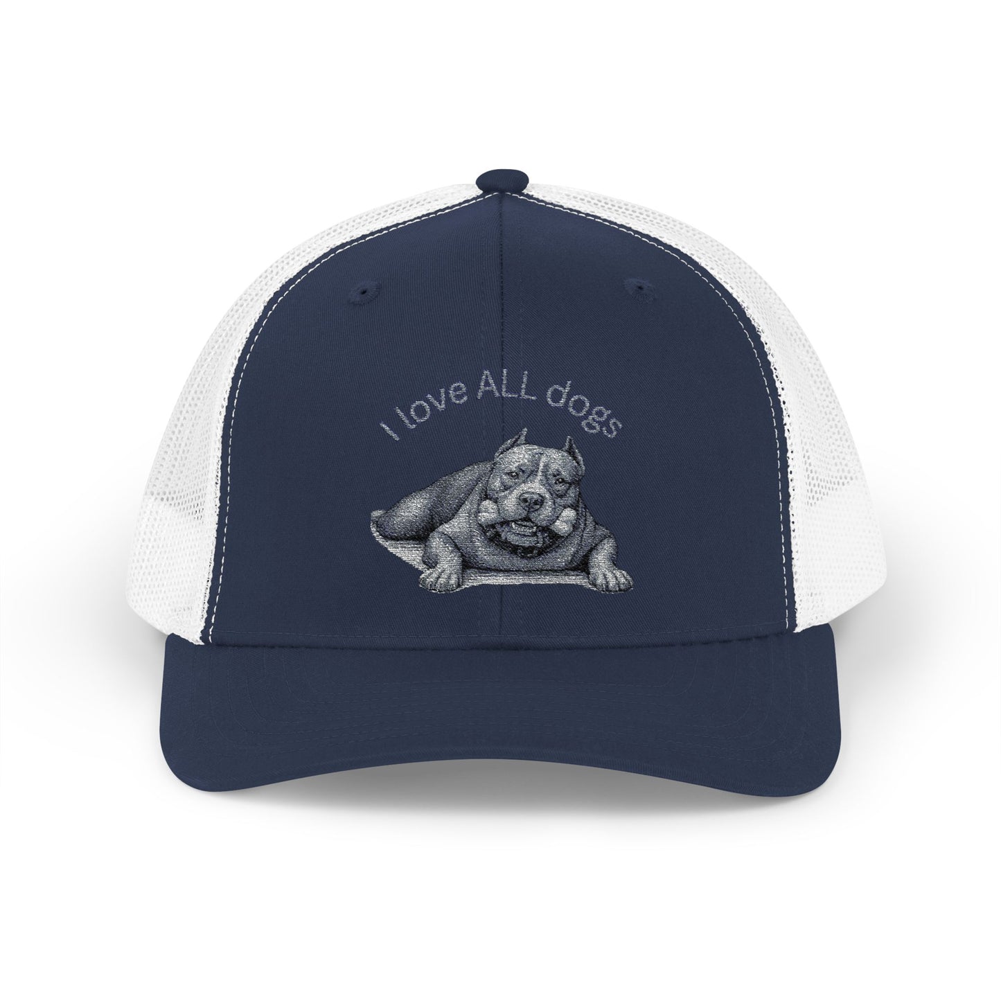Unisex I love ALL Dogs Snapback Trucker Cap - Embroidered